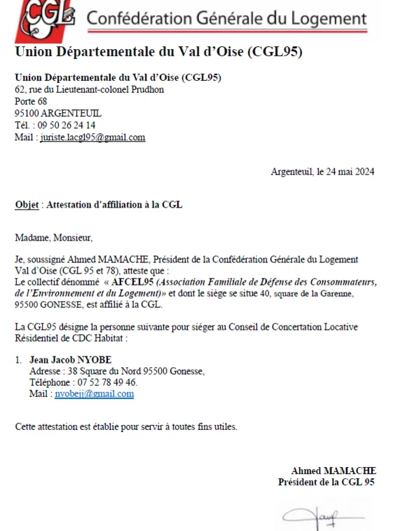 confédération générale du logement